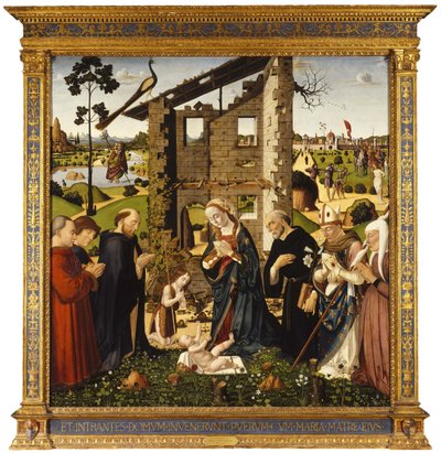 The Adoration of the Child with Saints and Donors by Biagio dAntonio